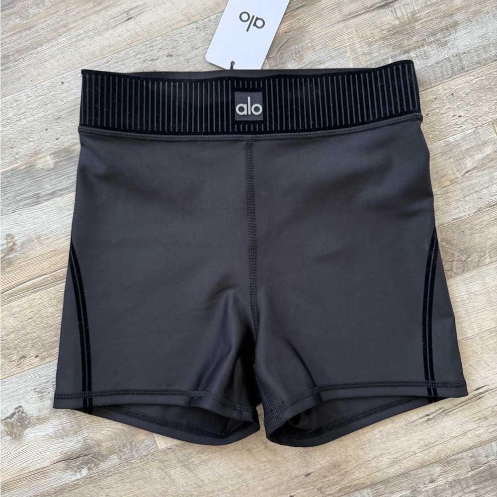 ALO Yoga High Waist Black Performance Shorts
